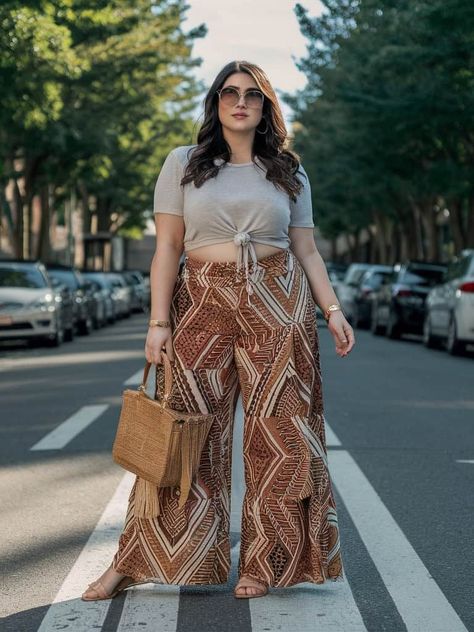 Plus Size Brunch Outfit, B Belly, Outfit Ideas For Brunch, Kimono And Jeans, Trendy Plus Size Outfits, Ideas For Brunch, Baggy Pants Outfit, Brunch Outfit Ideas, Viral Photo