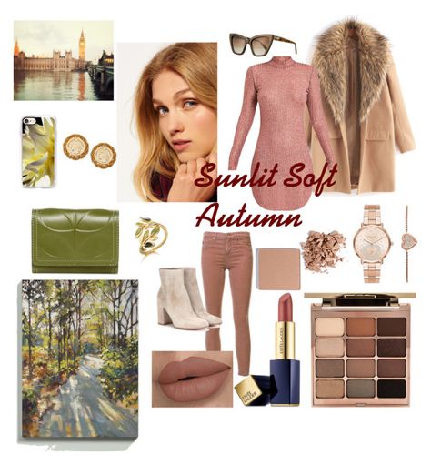 Soft Autumn Looks Outfit, Sunlit Soft Autumn Color Palette, Sunlit Soft Autumn, Soft Autumn Jewelry, Soft Autumn Clothes, Soft Autumn Color Palette Outfits, Soft Autumn Outfits, Tinted Autumn, Soft Autumn Makeup