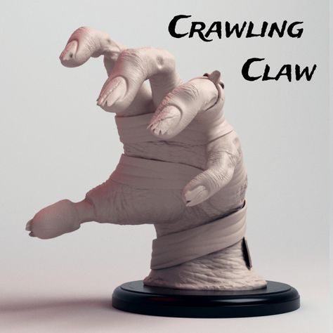 3D Printable Crawling Claw - D&D             by NordcraftGames Monster Hands Reference, Claw Hand Pose, Claw Fingers, Claw Hands Reference, Claw Pose, Hand Monster, Clawed Hands, Monster Inspiration, Hand References