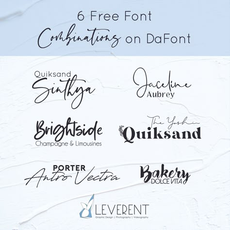 We have chosen these 6 free font combinations that we absolutely love! You can get them for free on DaFont - www.dafont.com  Follow us on Facebook - www.facebook.com/LeverentCreative/ and Instagram - www.instagram.com/leverent_creative/  FOR MORE Free Font Combinations, Chicano Script, Typography Website, Nightmare Before Christmas Font, Christmas Fonts Alphabet, Dafont Fonts, Fonts Ideas, Canva Christmas, Font Love