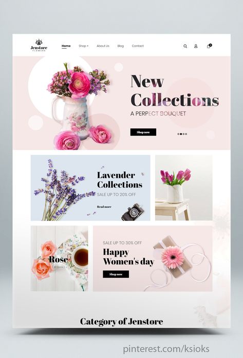 Floral Website, Florist Website, Growing A Business, Web Design Websites, Website Design Inspiration Layout, Flower Shop Design, Florist Logo, Desain Buklet, Flower Store