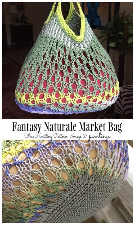 Free knitting pattern for a slouchy market bag that is easy to make and perfect for carrying your everyday Knit Bags Free Pattern, Knit Bag Pattern Free, Diy Macrame Projects, Intermediate Knitting Patterns, Knit Bags, Knitting Bag Pattern, Knitting Crafts, Advanced Knitting, Making Patterns