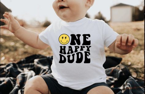 One Happy Dude One Happy Dude Birthday Party Theme, One Happy Dude Family Shirts, One Happy Dude First Birthday Theme, One Happy Dude Birthday Shirt, Rad One First Birthday, One Happy Dude Shirt, One Happy Dude Decorations, One Happy Baby First Birthday, Funny First Birthday Theme