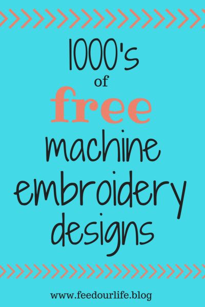 List of Where to Find Thousands of Free Embroidery Designs – Feed Our Life Embroidering Machine, Free Embroidery Patterns Machine, Machine Embroidery Designs Projects, Free Machine Embroidery Designs Patterns, Best Embroidery Machine, Machine Embroidery Tutorials, Brother Embroidery Machine, Sewing Machine Embroidery, Embroidery Design Download