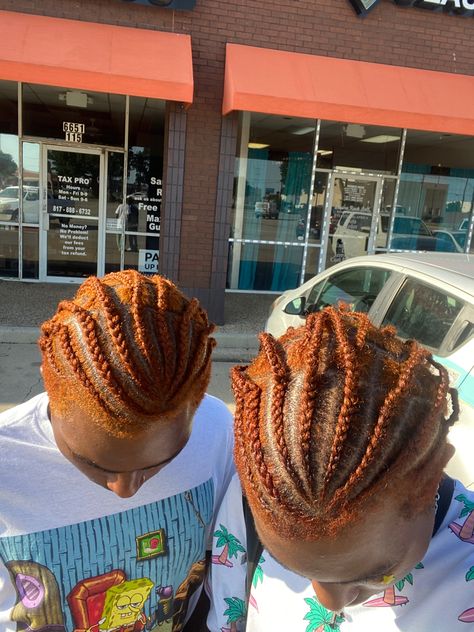 Studs Hairstyles, Ginger Braids, Ginger Hair Men, Descendants Dr, Braid Styles For Men, Braids Men, Cornrow Hairstyles For Men, Dyed Hair Men, Black Hair Extensions