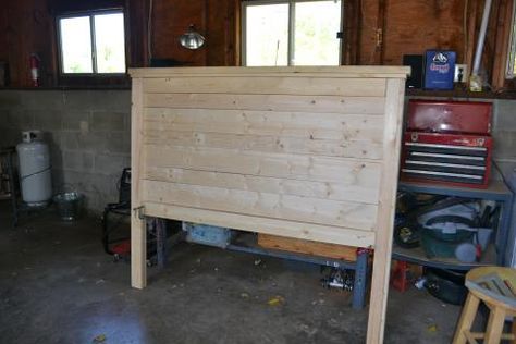 Farmhouse Headboard Boy Headboard, Pine Headboard, Minwax Wood Stain, Build A Headboard, Diy Wood Headboard, Farmhouse Headboard, How To Make Headboard, Bookshelf Plans, Pallet Headboard