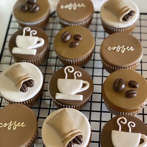 Coffee Theme Birthday Cake, Coffee Theme Cupcakes, Coffee Themed Cupcakes, Coffee Cake Design Ideas, Coffee Theme Cake Ideas, Coffee Lover Cake Design, Coffee Theme Cake, Coffee Themed Cake, Coffee Baby Shower Ideas