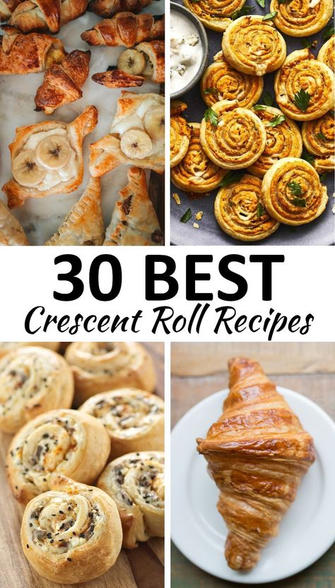 Croissant Appetizers, Crescent Roll Recipes Appetizers, Croissant Nutella, Nutella Crescent Rolls, Pillsbury Crescent Recipes, Chicken Bacon Ranch Bake, Easy Crescent Roll Recipes, Crescent Roll Appetizers, Easy Crescent Rolls