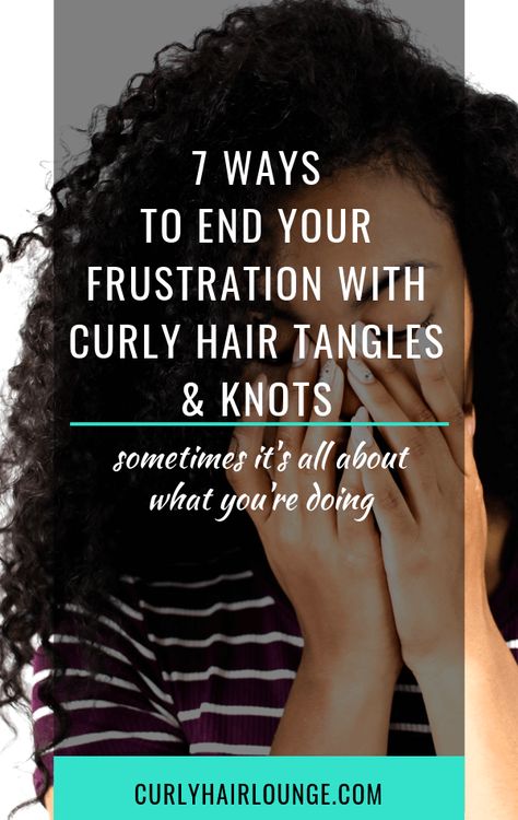 Detangling can easily be singled out as one of the main reasons why wash day seems to suck the energy out of us even before we get started, however, there could be a few reasons why your curly tresses tangle and knot so much How To Get Knots Out Of Curly Hair, How To Keep Curly Hair From Tangling, Detangling Curly Hair, Tangled Hair Remedy, Curly Hair Frizz Control, Mixed Girl Curly Hair, Detangle Curly Hair, Long Thick Curly Hair, Best Hair Ties