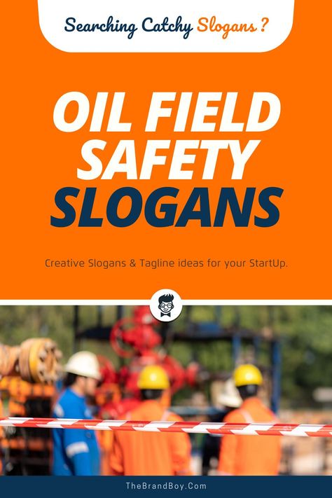 Oil field jobs are really good as a job. But with a good salary, danger also comes along with it. Which is why safety in oil fields is the utmost important thing. #BusinessSlogans #BusinessTaglines #SlogansIdeas #CatchyBusinessSlogans #OilFieldSafetySlogans Safety Slogans, Business Slogans, Oil Field, Catchy Slogans, Fire Safety, Start Up