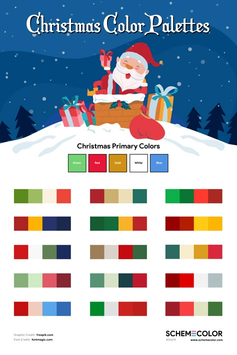 #christmas #xmas #red #green #blue #gold #colorscheme #colorpalette Vintage Christmas Colors Palette, Christmas Pantone Colour Palettes, Xmas Colour Palette, Unique Christmas Color Palette, Christmas Color Pallettes, Blue Red Green Color Palette, Non Traditional Christmas Colors, Colour Palette Christmas, Christmas Pallete Color