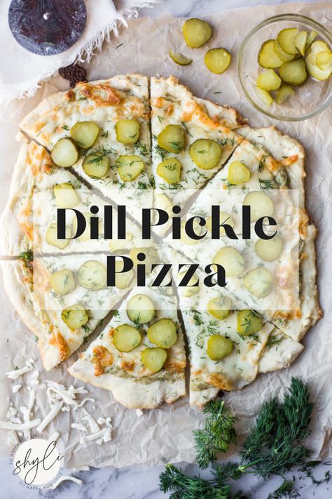 Pickel Pizza Recipe, Dill Pickle Pizza With Ranch Sauce, Handmade Pizza Dough, Dill Pickle Pizza, Pickle Pizza Recipe, Sliced Pickles, Pickle Pizza, Pickle Party, Homemade Pizzas