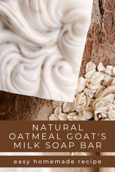 There are so many benefits to using oatmeal soap in your natural skincare routine. Not only is oatmeal an amazing exfoliant, but it also soothes dry, itchy skin while nourishing the skin. This DIY Oatmeal Soap recipe is going to your new favorite soap bar and is perfect for everyday use! Face Soap Recipe, Oatmeal Soap Recipe, Easy Homemade Soap, Homemade Soap Recipe, Goat Milk Soap Recipe, Diy Oatmeal, Natural Soaps Recipes, Homemade Oatmeal, Oatmeal Soap