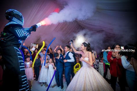 Make your event memorable with our LED Robot. Photo taken by AVMPhotoboutique. Call us ( 714-605-0548) or visit our website DRazoEntertainment.com to book your next Party! Instagram/Facebook @DRazoEntertainment #Quince #QuinceDress #LEDRobot #Dj #EventPlanning #PartyBot #DRazoEntertainment #PartyTime #Sweet16 #California #DJServices