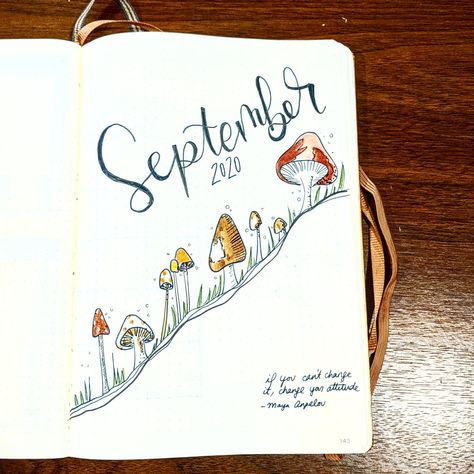 Bullet Journal, September, Cottagecore inspired cover. September Dot Journal, Bujo Monthly Cover September, Cottagecore Bujo, Cottagecore Bullet Journal, Hygge Cottagecore, September Bullet Journal Cover, Dot Journaling, September Bullet Journal, Bullet Journal September