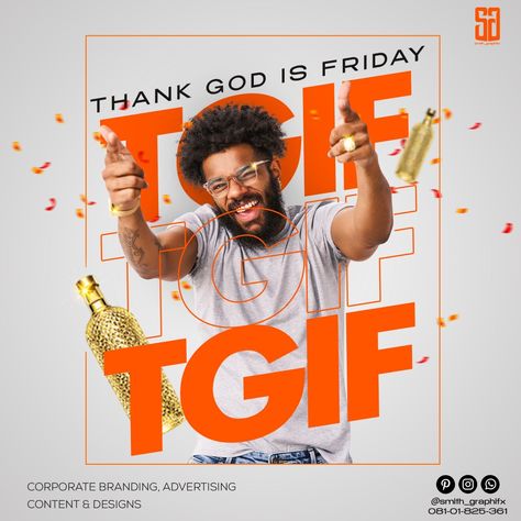 Trendy designs for tgif Tgif Design Ideas, Tgif Flyer Design Graphics, Tgif Design Flyer, Tgif Design, Poster Company, Weekly Activities, Mad Design, Product Website, Photoshop Tutorial Graphics