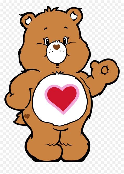 Tender Heart Care Bear, Care Bear Aesthetic, Care Bears Png, Brown Clipart, Care Bears Good Luck Bear, Care Bear Heart, Grumpy Care Bear, Tenderheart Bear, Good Luck Bear