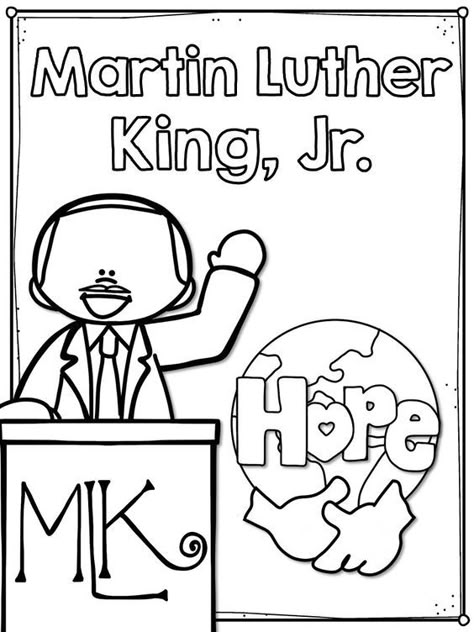 Martin Luther King Jr Coloring Pages and Worksheets - Best Coloring Pages For Kids Martin Luther King Coloring Pages, Martin Luther King Jr Worksheets, Martin Luther King Worksheets, Martin Luther King Jr Crafts, Mlk Crafts, Mlk Activities, Martin Luther King Activities, Flip Book Template, Martin Luther King Jr Activities