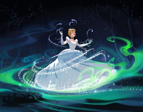 Disney Cinderella Fanart, Cinderella Artwork, Cinderella Transformation, Cinderella Fanart, Cinderella 3, Cinderella Aesthetic, Cinderella Art, Bibbidi Bobbidi Boo, Disney Princess Cinderella