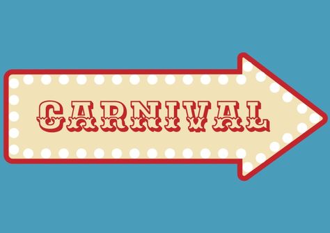 Carnival Printables Free Templates, Carnival Signage, Carnival Printables, Arrow Printable, Printable Signs Free, Carnival Signs, Carnival Decorations, Ideas Fiesta, Hand Drawn Arrows