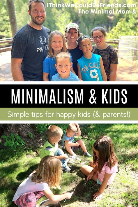 Minimalism is good for kids, too!! The more I learn about parenting, the more I'm convinced that if we keep it simple and go back to basics, we will raise happy & successful kids AND enjoy the process! I'll share about how we live minimally with kids and why. I also share how we monitor screen time and keep it to a minimum. #minimalism #familyminimalism #kids #parenting Minimalism With Kids, Minimalist With Kids, Live Minimally, The Minimal Mom, Family Minimalism, Minimal Organization, Brand Pillars, Minimal Mom, Minimalist Parenting