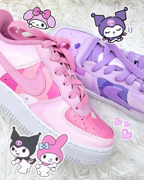 my melody x kuromi 🎀😈 Air Force 1 low base @angelusdirect @liquidkicksofficial @canvvs #nikecustom #customairforceone #sneakercustoms #sanriocore #sanrioaesthetic #mymelody #kuromi #angelusdirect #customshoes My Melody Shoes, My Melody X Kuromi, Cat Ear Headset, Girly Shoes, Custom Nikes, Air Force Ones, Air Force 1 Low, My Melody, Custom Shoes