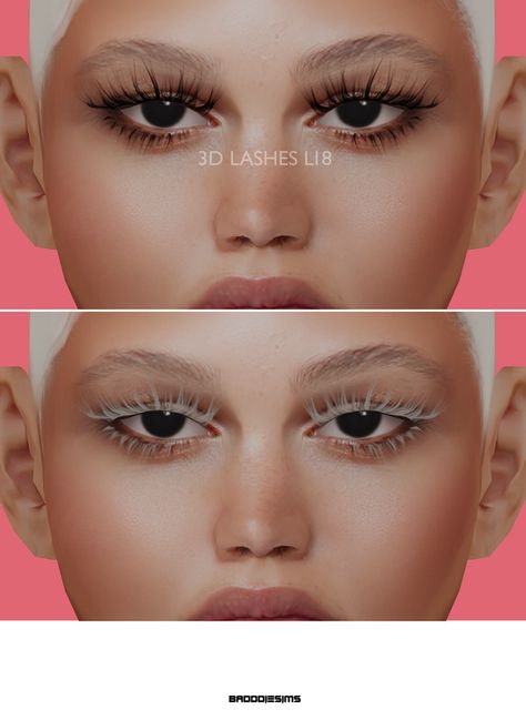 Sims 4 Cc Albino Eyelashes, Sims 4 White Eyelashes, Ts4 Cc Lashes 3d, Sims 4 Cc Lashes Patreon, Ts4 Cc Lashes, Ts4 Makeup, Sims 4 Afro Hair, The Sims 4 Skin, White Eyelashes