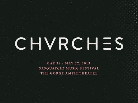 Part of a CHVRCHES poster by Cory Schmitz Chondrichthyes Poster, The Gorge Amphitheater, Brandon Grotesque, Music Festival, Creative Professional, Poster Design, ? Logo