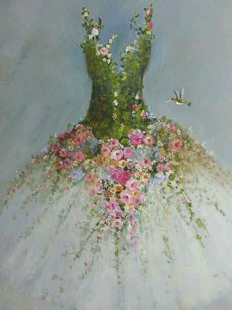 Natural Christmas Tree, Christmas Tree Dress, Tree Dress, Dress Painting, Dress With Flowers, Natural Christmas, Dress Forms, Fairy Costume, Art Dress