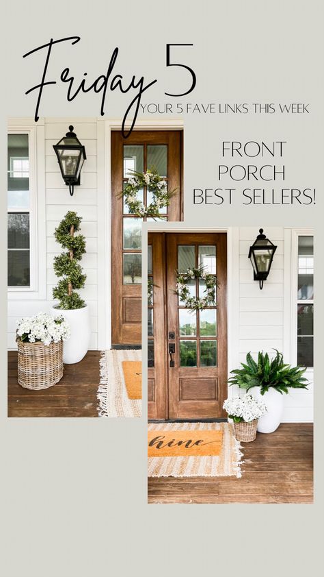 Ferns In Planters Front Porches, Artificial Porch Plants Front Doors, Front Porch Artificial Plants Decorating Ideas, Faux Boxwood Planter Front Porch, Artificial Topiary Front Door, Best Faux Plants For Front Porch, Front Porch Faux Plants, Spiral Topiary Front Porch, Front Porch Trees Planters