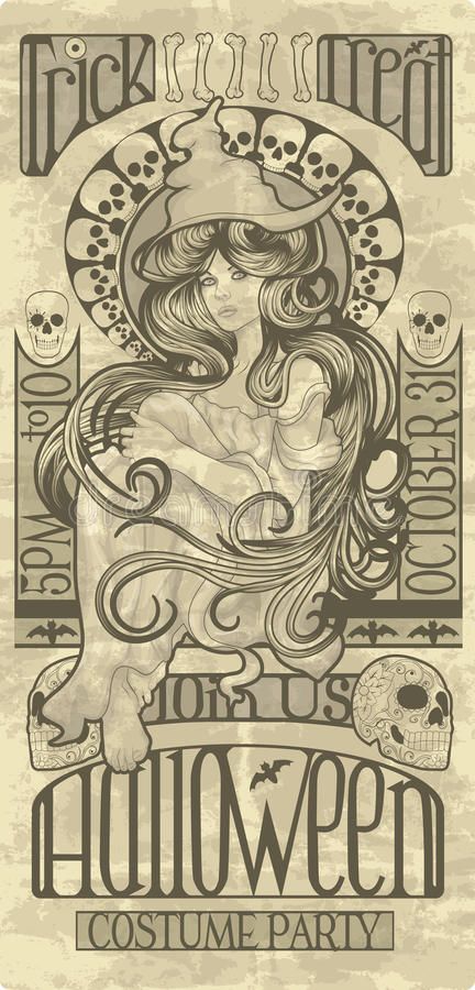 Art Nouveau Halloween witch design. Beautiful witch design in an art nouveau sty #Sponsored , #sponsored, #SPONSORED, #Halloween, #Art, #nouveau, #witch Illustration Art Nouveau, Design Art Nouveau, Art Nouveau Poster, Beautiful Witch, Witch Design, Art Couple, Illustration Art Drawing, Goth Art, Halloween Drawings