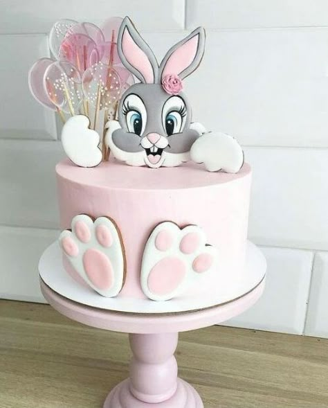 Mini Torte, Easter Bunny Cake, Rabbit Cake, Animal Cakes, Bunny Cake, Baby Birthday Cakes, Kue Ulang Tahun, Novelty Cakes