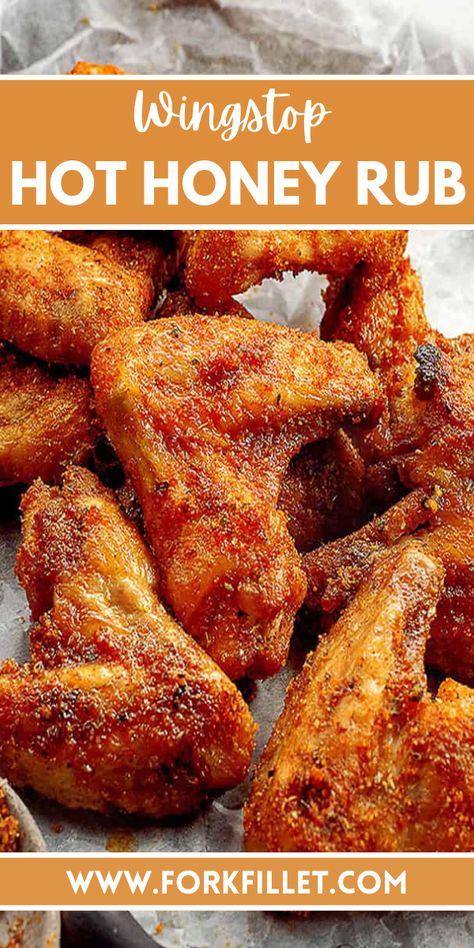 Are you looking for something amazing for your chicken wings? Well, the Wingstop Hot Honey Rub Recipe is perfect! #WingstopHotHoneyRub #Recipe Honey Wings Recipe, Chicken Wing Sauce Recipes, Wings Recipe Baked, Hot Honey Recipe, Honey Chicken Wings, Chicken Wing Recipes Fried, Hot Wing Recipe, Honey Chicken Recipe, Wing Sauce Recipes