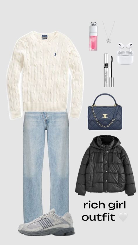 rich girl ralph lauren outfit with blue jeans and cute accessories Outfit With Blue Jeans, Rich Girl Outfit, Blue Jeans Outfit, Blue Jean Outfits, Girl Jeans, Cute Accessories, Ralph Lauren Outfits, Jeans Outfit, Rich Girl