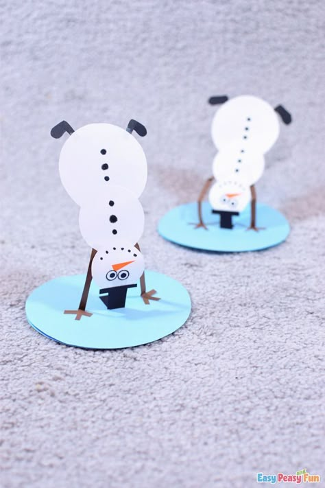 DIY Paper Snowman Winter Card Winter Origami For Kids, Wall Decor On A Budget, Valentine Craft Ideas, Winter Paper Crafts, December Preschool, Easy Winter Crafts, Tech Office, Snowman Crafts Diy, Winter Paper