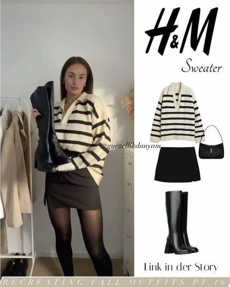 H&m Skirt, Zara Sweater Outfit, H&m Dress, H&m Mini Dresses For Fall, H&m Fall Skirt, Chic H&m Mini Skirt For Fall, H&m Dresses For Fall Day Out, Hm Finds, Zara Skirt Outfit