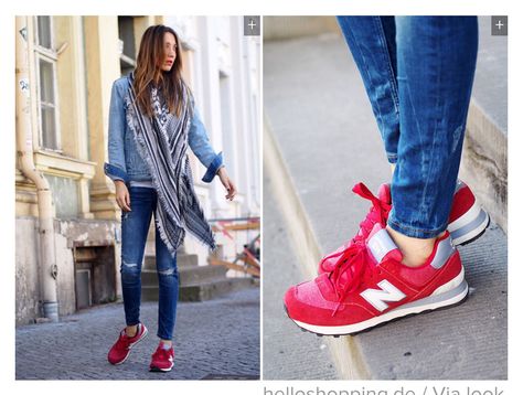 Red New Balance Shoes, Red Sneakers Outfit, Tennis Shoes Outfit Work, Tennis Shoe Outfits Summer, New Balance Outfit, Tennis Shoes Outfit, Outfit Work, Winter Jeans, Mode Casual