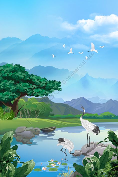 Background Summer, Water Illustration, Summer Illustration, Love Backgrounds, Chinese Blue, Font Illustration, Sky Landscape, Wallpaper Nature Flowers, Summer Backgrounds