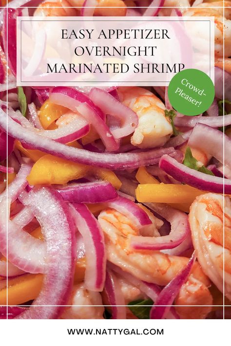 At our house, the holidays mean lots of shrimp! Today I'm sharing a favorite easy appetizer - marinated shrimp. Crowd-pleasing and can be made the day before. #easyapp #makeaheadrecipes #marinatedshrimp #holidayappetizers Easy Shrimp Appetizer Recipes, Marinated Shrimp Appetizer, Make Ahead Shrimp Appetizers, Cold Marinated Shrimp, Marinated Shrimp Appetizer Cold, Marinated Shrimp Recipes, Shrimp Marinades, Cold Shrimp Appetizers, Marinated Shrimp Salad