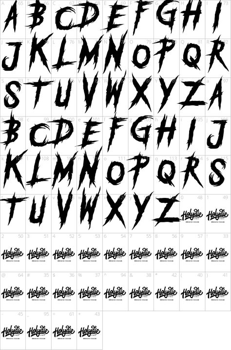 Emo Font Alphabet, Dark Font Tattoo, Emo Lettering, Venom Font, Scary Lettering, Metal Font Tattoo, Emo Font, Goth Fonts, Creepy Fonts