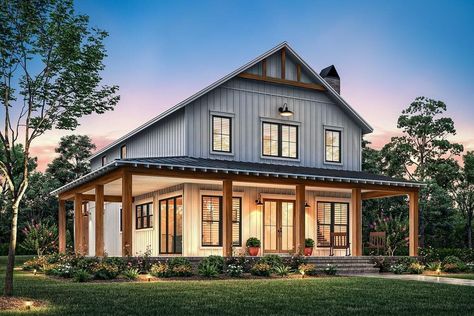 This BARNDO!! 😍⁠ ⁠... - Architectural Designs - House Plans Barn Plan, Barndominium Floor Plans, Farmhouse Style House Plans, Casas Coloniales, Casa Exterior, Barn Style House, Modern Farmhouse Plans, Cottage House Plans, Barn House Plans