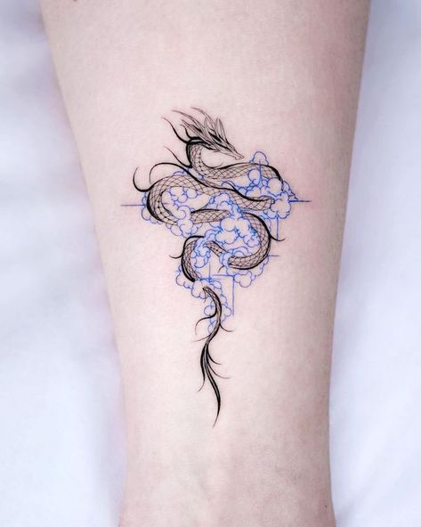 Emily Tattoo, Elegant Dragon, Miniature Tattoos, Tato Naga, Small Dragon Tattoos, Our Mindful Life, Dragon Tattoo For Women, Scary Tattoos, Muster Tattoos