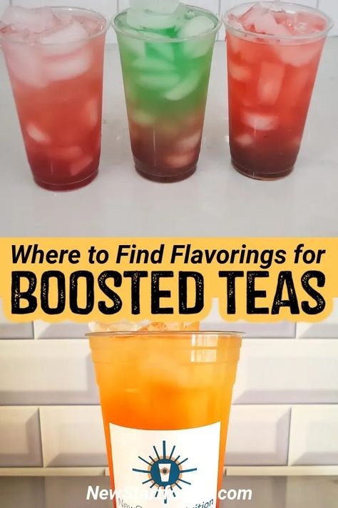 Knowing where to find flavorings for Boosted Teas is important if you want to start making your own Boosted Teas at home. Fruit Tea Recipes, Tea Restaurant, Detox Tea Recipe, Instant Tea, Energy Tea, Healthy Teas, Flavor Enhancers, Flavored Drinks, Tea Powder