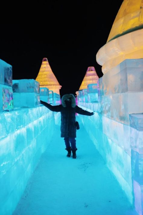 Ice Festival China, Ice City, Festivals In China, Ice Festival, China Aesthetic, Harbin China, New Avatar, East Asian Art, Farm Fun