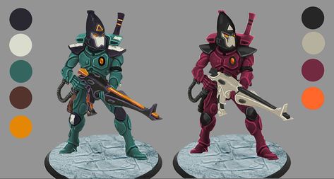 Eldar Color Schemes, Eldar 40k Color Schemes, Aeldari 40k, Eldar 40k, 40k Eldar, Kit Bashing, Dark Elves, Color Plan, Blood Bowl