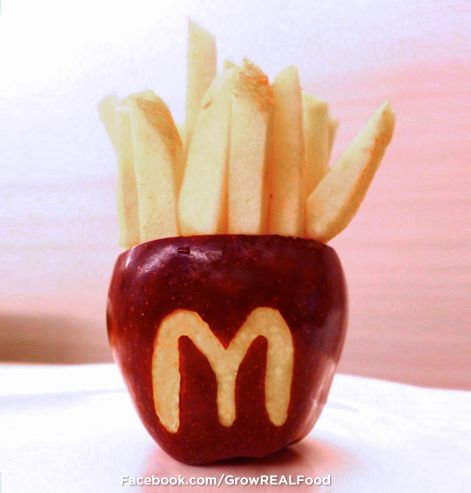 mcdonald's french fries- apple style Apple French Fries, Mcdonald's Fries, Apple Fries, National French Fry Day, Food Fries, Mcdonald French Fries, Mcdonalds Fries, Fall Classroom, Vegetables Recipes