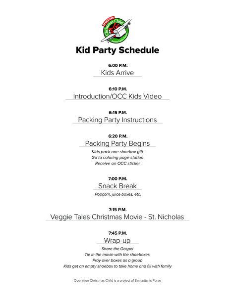 Kid's Party Schedule - How to create a Kid's Party Schedule? Download this Kid's Party Schedule template now! Veggie Tales Christmas, Party Schedule, Birthday Itinerary, Kids Birthday Party Activities, Veggie Christmas, Party Timeline, Curiosity Approach, Itinerary Ideas, Toddler Parties