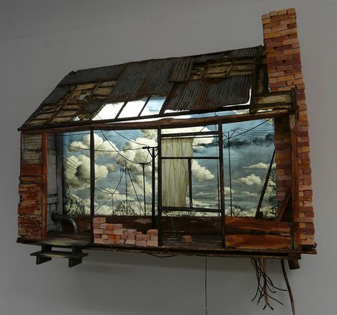 Do Ho Suh, Box Assemblage, Art Inspiration Ideas, Architectural Sculpture, Shadow Box Art, Board Art, Art Idea, Miniature Houses, Assemblage Art