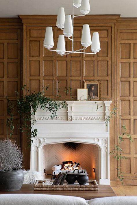 Urbanology Designs, Modern Fireplace Mantels, Lauren Kay Sims, Dallas Interior Design, Warm Decor, Wood Accent Wall, Traditional Fireplace, East Texas, Luxe Interiors