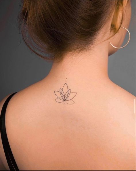 Lotus Tattoo Spine, Aesthetic Lotus Tattoo, Lotus Flower Tattoo Women, Lotus Flower Tattoo Spine, Lotus Tattoo Behind Ear, Lotus Flower Tattoo On Back, Lotus Tattoo Design For Women, Lotus Spine Tattoo, Lotus Flower Tattoo Back